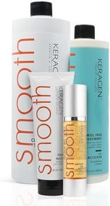 Keragen - Brazilian Keratin Smoothing Treatment, Blowout Straightening System for Dry and Damaged Hair, Formaldehyde Free With Organic Keratin Kit Combo Set