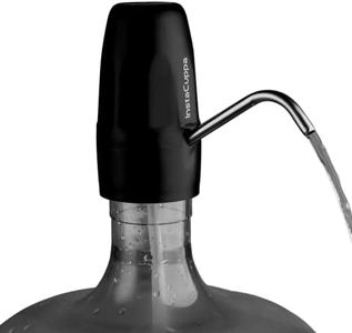InstaCuppa Automatic Water Dispenser for 20 Liter Cans, USB Rechargeable Pump, Stainless Steel Outlet, LED Display, Portable for Home, Office, Camping, Black