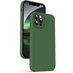 Supdeal Liquid Silicone Case for iPhone 12 Pro, [Camera Protection] [Anti Fingerprint] [Wireless Charging] 4 Layer Phone Case Protective Cover, Built-in Microfiber Case Cover, 6.1", Green