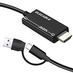 ELECABLE USB to HDMI Adapter Cable 6ft USB 3.0 or USB C to HDMI External Video Adapter for MacBook macOS 10.14+, Windows 7/10/11, Android 5.1+, 1080p Resolution for Monitors, Projectors, TV