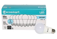 EcoSmart 60W Equivalent Daylight A19 Energy Star and Non Dimmable LED Light Bulb (8-pk)