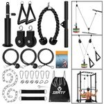 Weight Cable Pulley System Gym, SERTT Upgraded Cable Pulley Attachments for Gym LAT Pull Down, Biceps Curl, Tricep, Arm Workouts - Weight Pulley System Home Gym Add On Equipment