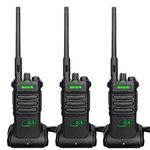 Retevis RT86 Walkie Talkies for Adults, Long Distance Two Way Radio High Power, 2600mAh Rechargeable, Hidden Screen Rugged 2 Way Radio Professional for Real Estate, Logistic (Black, 3 Pcs)