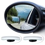 Spurtar Blind Spot Mirrors for Cars – 360° Rotate Adjustable HD Convex Car Mirror for Safe Driving, Universal Fit for SUV Van Truck, Adhesive Waterproof Car Blind Spot Mirrors 2 Pack Frameless