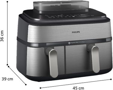 Philips 5000 Dual Basket Air Fryer 9L – Large Capacity