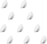 Suiwotin 10pcs 3/8 Inch (10mm) Hole Plug, White Button Plugs, Snap in Locking Hole Tube Plug Fit for 10mm-10.5mm Hole