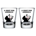 CosyWave Trump Shot Glass Donald Trump Merchandise White Elephant Gifts Assassination Glasses Fight 2024 Funny Gag Gift Merch Cup