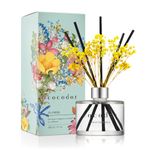 COCODOR Preserved Flower Reed Diffuser/Lemon Eucalyptus/6.7oz(200ml)/1 Pack/Home Fragrance Scent Essential Oil Stick Diffuser for Bedroom Bathroom Home Décor