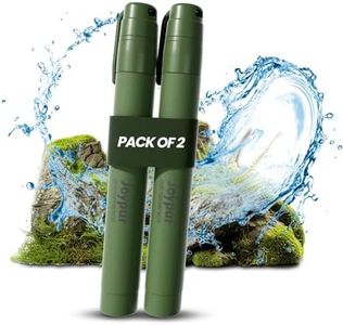 Joypur Paille Filtrante de Survie- Purificateur d'Eau pour Randonnée Camping Bushcraft - Filtre à Eau de Poche, Materiel Militaire Accessoires Survivalisme Equipement Kit. (vert*2)