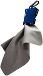 SPUDZ Ultra Microfiber Lens Cleaner – Closable Pouch, Clip-On, Washable – for Optics, Scopes, Glasses | Navy Blue, 6 x 6 Inch