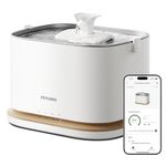 PETLIBRO Upgraded Dockstream 2 Cordless Smart Pet Fountain – 5200mAh Battery Operated, 30-Day Life, Real-Time Hydration Tracking, Wi-Fi App Insights, Cat Water Dispenser with Stainless Steel Tray（3L）