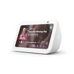 Amazon Echo Show 5 (newest model), Smart display with deeper bass and clearer sound, Designed for Alexa+, Glacier White