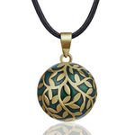 EUDORA Harmony Ball Chime Bola Necklace for Pregnancy, Tree of Life Maternity Bell Wishing Ball Gifts for Mother Wife Daughter Grils, 30 & 45 inch Rope, Metal