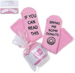 CHANGGER If You Can Read This Bring Me Some Fuzzy Funny Saying Crew Socks christmas Unisex Gift