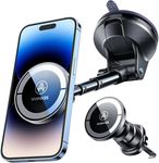 VANMASS Ultra Magnetic Car Phone Holder [Upgraded Strongest Magnet] for MagSafe Car Mount Suction Cellphone Stand for Dashboard Windshield Vent,Mobile Accessories for iPhone 16 15 14 13 12 11 Android