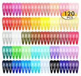 SWSTINLING 120 Pack 40 Colors 2 Inch Snap Hair Clips Hair Barrettes Solid Candy Color Snap Barrettes for Girls Kids Women