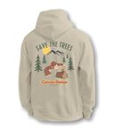 Riot Society Men's Graphic or Embroidered Hoodie Hooded Sweatshirt, Curious George Save the Trees 2.0 (Sand), Medium