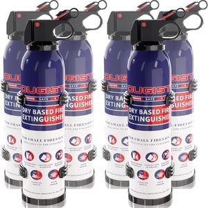 Dry Stop Fire Extinguisher for Home & Vehicle - 600g Dry Chemical Powder Fire Extinguisher | Grease & Electrical Fire Extinguisher for Kitchen, Car, Portable (6-Pack)