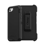 OtterBox iPhone SE 3rd & 2nd Gen, iPhone 8 & iPhone 7 (not Compatible with Plus Sized Models) Defender Series Case - Black, Rugged & Durable, with Port Protection, Includes Holster Clip Kickstand