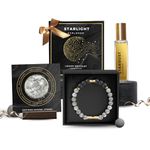 5 Senses Co. Luxury Starlight Bracelet Gift Set Combo for Men | Certified Natural Stone Metallic Bracelet with Long Lasting Luxurious Stardust Perfume | NO CARD