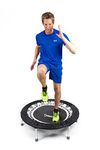 Voted Best Pro Rebounder Trampoline at Home, Gym & Physio Clinics | Robust & Very Low Impact | | 40’’ Mini Exercise Trampoline for Adults Includes Handle Bar, DVDs Online Workouts & Resistance Bands