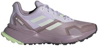 adidas Women's Terrex Soulstride Trail Running Shoes, fig/Crystal Jade/semi Green Spark, 5 UK