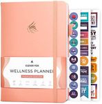 Clever Fox Wellness Journal – Weekly & Daily Health and Wellness Log, Food Journal & Meal Planner Diary for Calorie Counting, Notebook for Medical Condition Tracking, A5 – Light Pink