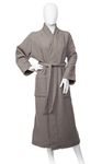 Superior 100% Cotton Waffle Robe with Terrycloth Lining and Shawl Collar, Oversized Unisex Hotel & Spa Bath Robes for Women and Men - XL, Charcoal