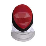 Colaxi Durable Face Shield Protector Adjustable Strap Sports Fencing Mask Equipment Protection Cover for Men Women Practice Competition Training, M Size Red, Multi