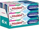 Polident Crème Fixative Protection Gencives, Pour Prothèses Dentaires Partielles ou Complètes, Sans Goût, 40g LOT DE 6