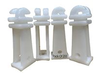 UTTAM Insulator for Electric Fence| Solar Fencing Insulator| Special Iron Poll for Fence Used in Farm, Zatka Machine, Industrial Park, Garden, Home (4 Inch) White (Pack of 200)