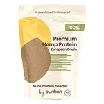 Natural 100% Vegan, British, Hemp Protein Powder by Purition - Plant-Based Protein, UK Origin, Gluten & Dairy Free, Rich in Omega 3 & 6 to Promote Energy - 1KG (40 Servings)