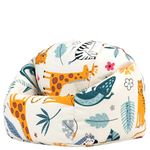 icon Safari Kids Bean Bag, Kids Bean Bag Chair with Filling Included for Girls and Boys, Childs Chair, Beanbags for Children, Nursery Décor, Playroom Décor, Bedroom Accessories