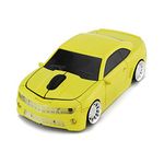 ECOiNVA Chevrolet Camaro Wireless Sports Car Mouse Desktop Laptop Computer Optical Mouse Mice AAA Battery Nano USB 2.4GHz (Yellow)