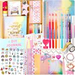 R RUCKERCO Girls DIY Diary 54 Pcs Girls Diary Set,Toys For Ages 8-13，DIY Stationery Set,Cool Thin Stickers And Little Girls Daily Supplies Set, Gifts For Teen Girls Best Choice