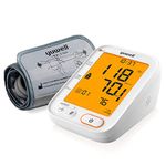 yuwell Blood Pressure Monitor, 360 Degree Extra Large Upper Arm Cuff, Digital BP Machine with Large Backlit Screen, Pulse Rate Monitoring, Dual Users, Voice Broadcast, Power Adapter and Batteries