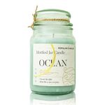 Popular Candles 18 Ounce Scented Jar Candle – Ocean Fragrance | Hand-Poured with Premium Paraffin Wax | Paraben & Phthalate-Free | Up to 90 Hours Burn Time | Perfect for Gifting & Home Décor