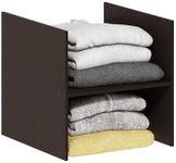 Furinno Cubicle Cube Insert, H-Shelf Cube Organizer, 2-Tier Shelf Dividers, Fits into Furinno Extra Thick Cubes, for Organizers and Storage, Black Oak (Does not fit IKEA Kallax Shelving)