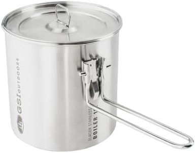 Gsi Outdoors Stainless 1.1 L Boiler for Ultralight Backpacking And Camping, Outdoor Glacier Caldaia in Acciaio Inox 1,1 l per Zaino Ultraleggero e Campeggio Unisex-Adulto, Spazzolato, 1.1L