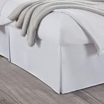 Nestl White Bed Skirt Queen Size - 