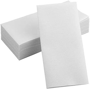 White Premium Paper Quilted Napkins, Kraft Paper, FSC Certified, 2 Ply Dinner Napkins, 40cm x 40cm, 8 Fold, 1000 Napkins