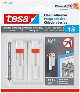 tesa Clavo adhesivo ajustable, ideal para cuadros, para paredes pintadas y yeso (1 kg)