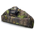 Silfrae Compound Bow Case Soft Bow Case Compound Bow Carry Bag with Arrow Pocket Real Tree and Black (OakCamo, Large)