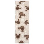 Gertmenian Disney Mickey Mouse Modern Indoor Area Rug, Novelty Home Decor, High Traffic & Non-Shedding, Pop Art Ivory/Brown, 2x8 Runner, 27911