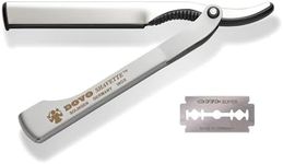 Andis Dovo Silver Shavette Satin Finish Straight Razor black 1 Count (Pack of 1)