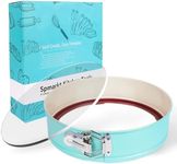 Spmarkt 10-Inch Glass Bottom Springform Pan with Silicone Seal, Springform Pan 10 inch Nonstick,10In Cheesecake Pans Springform, Leak-Proof, Nontoxic & Oven-Safe