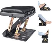 ybaymy Foot Rest Under Desk Adjustable 4 Height Foot Stool with Removable Soft Footrest Pad, Max-Load 120 kg Ergonomic Design for Back, Knee, Foot Pain Relief Airplane Foot Rest