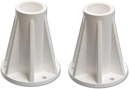 Saftron Polymer 6 Inch Pool Handrails and Ladders Surface Mounting Base (2 Pack)