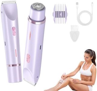Dual Head Body Shaver for Women, 2025 Glow Aura Womens Shaver, 2-in-1 Rechargeable Razor for Legs Underarm Face Pubic Hairs, Bikini Trimmer USB Charge Waterproof Painless Razors (Purple)