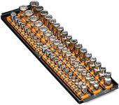 Ernst Manufacturing 8482 Socket Boss 3-Rail Multi-Drive Socket Organizer, 18-Inch, Orange